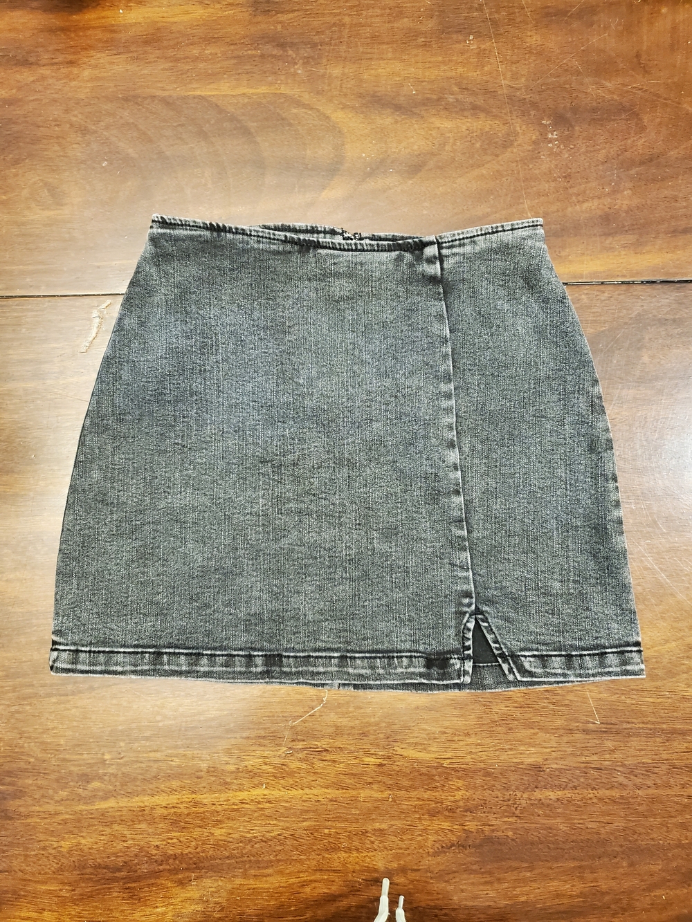 Wild Fable Black Washed Denim Mini Skirt